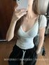 V-neck Fitted Tops